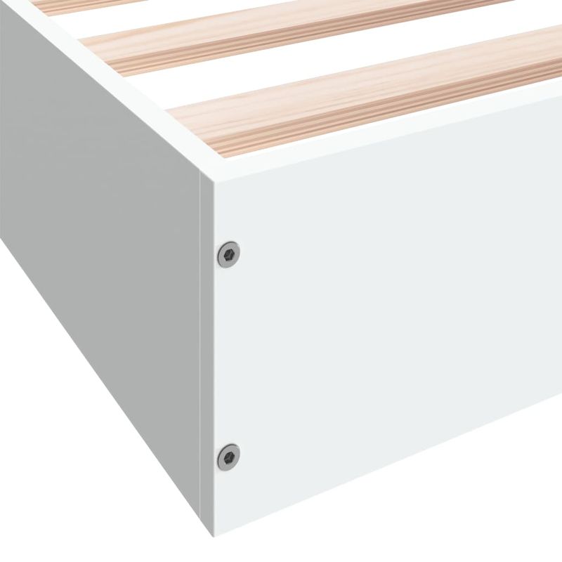 Casa si Gradina - Mobilier - Paturi si accesorii - Paturi - Cadru de pat, alb, 200x200 cm, lemn prelucrat - Infinity.ro