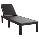 Casa si Gradina - Gradina si terasa - Mobilier exterior - Scaune si sezlonguri gradina - Sezlong, negru, 159x57x83,5 cm, polipropilena - Infinity.ro
