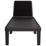 Casa si Gradina - Gradina si terasa - Mobilier exterior - Scaune si sezlonguri gradina - Sezlong, negru, 159x57x83,5 cm, polipropilena - Infinity.ro