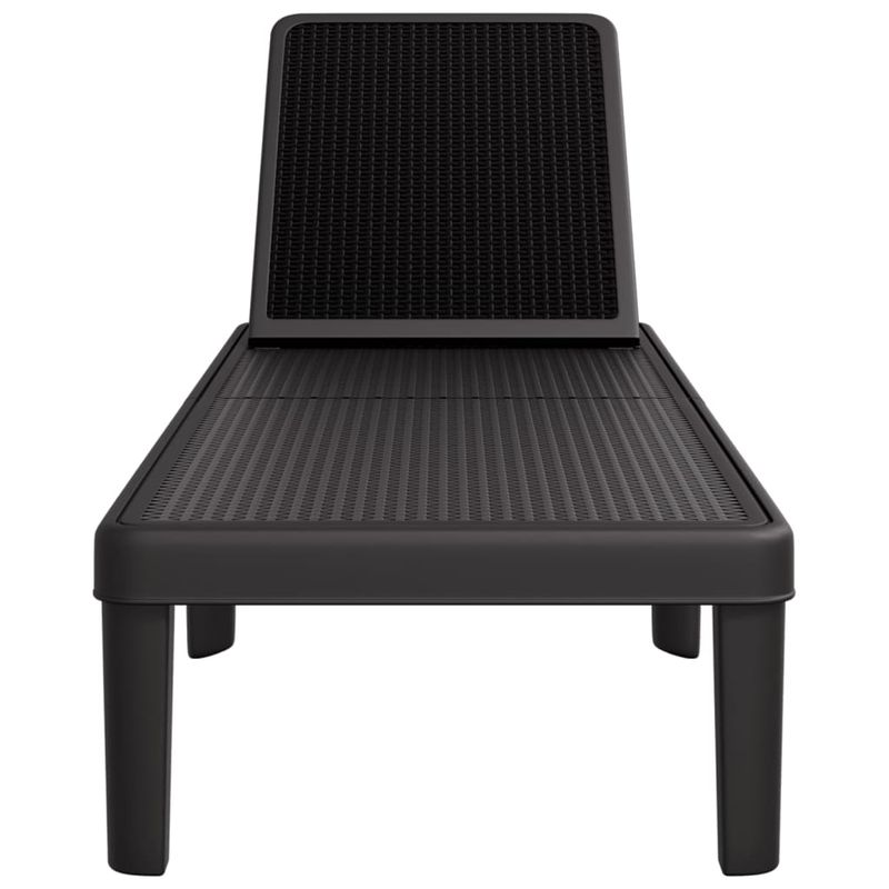 Casa si Gradina - Gradina si terasa - Mobilier exterior - Scaune si sezlonguri gradina - Sezlong, negru, 159x57x83,5 cm, polipropilena - Infinity.ro