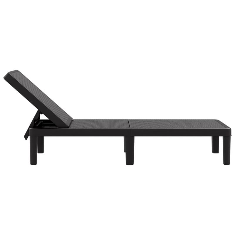 Casa si Gradina - Gradina si terasa - Mobilier exterior - Scaune si sezlonguri gradina - Sezlong, negru, 159x57x83,5 cm, polipropilena - Infinity.ro