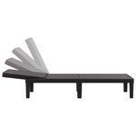 Casa si Gradina - Gradina si terasa - Mobilier exterior - Scaune si sezlonguri gradina - Sezlong, negru, 159x57x83,5 cm, polipropilena - Infinity.ro