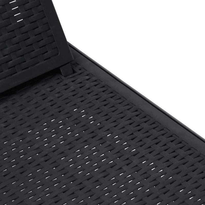 Casa si Gradina - Gradina si terasa - Mobilier exterior - Scaune si sezlonguri gradina - Sezlong, negru, 159x57x83,5 cm, polipropilena - Infinity.ro