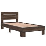 Casa si Gradina - Mobilier - Paturi si accesorii - Paturi - Cadru de pat, stejar maro, 100x200 cm, lemn prelucrat si metal - Infinity.ro