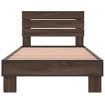 Casa si Gradina - Mobilier - Paturi si accesorii - Paturi - Cadru de pat, stejar maro, 100x200 cm, lemn prelucrat si metal - Infinity.ro