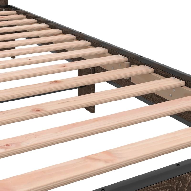 Casa si Gradina - Mobilier - Paturi si accesorii - Paturi - Cadru de pat, stejar maro, 100x200 cm, lemn prelucrat si metal - Infinity.ro
