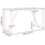 Casa si Gradina - Mobilier - Feronerie si accesorii mobila - Picioare masa de sufragerie O-Frame 140x60x73 cm Fonta - Infinity.ro