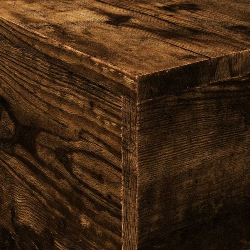 Casa si Gradina - Mobilier - Mese si birouri - Masute de cafea - Masuta de cafea cu lumini LED, stejar fumuriu, 50x50x40 cm - Infinity.ro