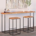 Casa si Gradina - Constructii - Lemn constructii - Placi lemn - Blat masa 160x40x2,5 cm dreptunghiular lemn acacia margine vie - Infinity.ro