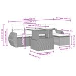 Casa si Gradina - Gradina si terasa - Mobilier exterior - Seturi mobila gradina - Set mobilier de gradina cu perne, 6 piese, negru, poliratan - Infinity.ro
