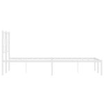 Casa si Gradina - Mobilier - Paturi si accesorii - Paturi - Cadru de pat metalic cu tablie, alb, 140x190 cm - Infinity.ro