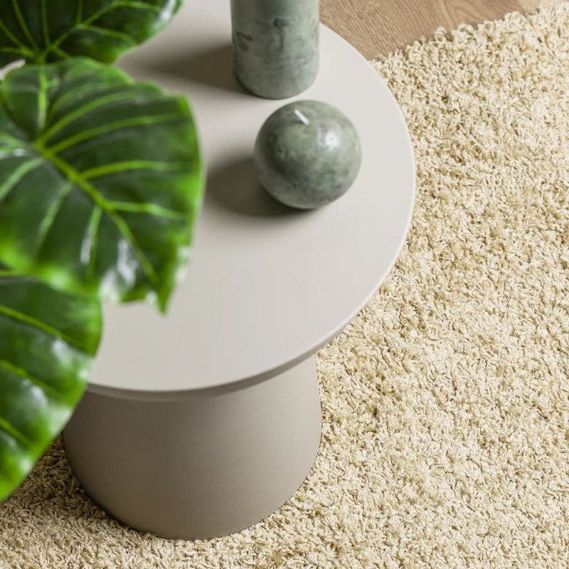 Casa si Gradina - Textile si covoare - Covoare - Covoare casa - Covor pufos cu fire inalte, auriu modern, 160x160 cm - Infinity.ro