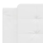 Casa si Gradina - Mobilier - Paturi si accesorii - Paturi - Pat cu saltea, alb, 180x200 cm, piele ecologica - Infinity.ro