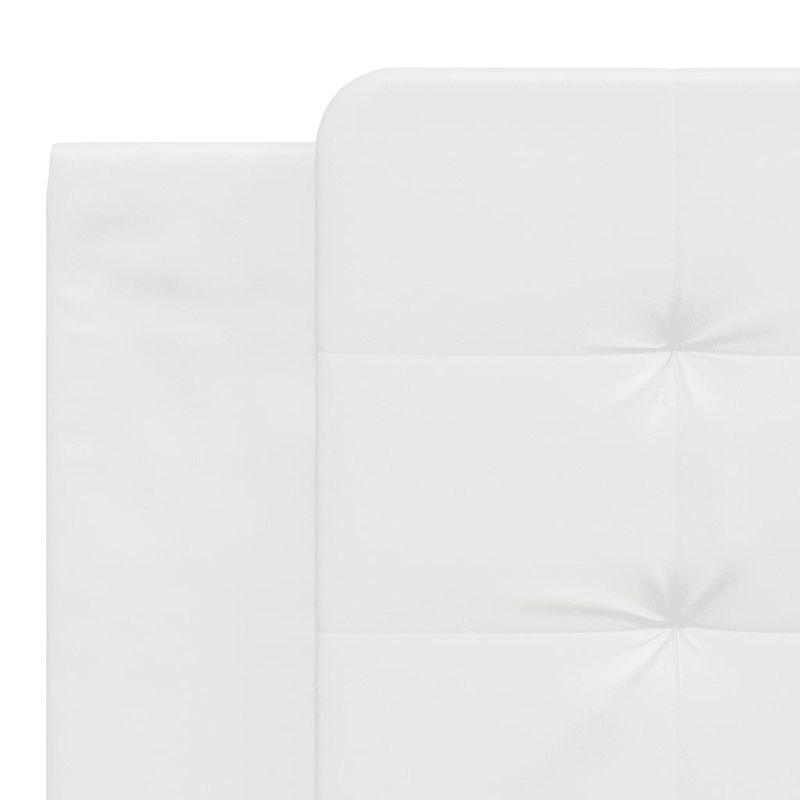 Casa si Gradina - Mobilier - Paturi si accesorii - Paturi - Pat cu saltea, alb, 180x200 cm, piele ecologica - Infinity.ro