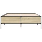 Casa si Gradina - Mobilier - Paturi si accesorii - Paturi - Cadru de pat, stejar sonoma, 120x190cm, lemn prelucrat si metal - Infinity.ro