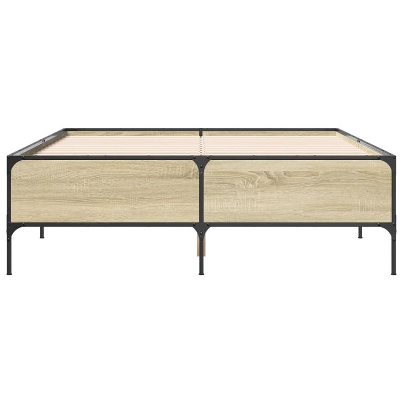 Casa si Gradina - Mobilier - Paturi si accesorii - Paturi - Cadru de pat, stejar sonoma, 120x190cm, lemn prelucrat si metal - Infinity.ro