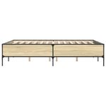 Casa si Gradina - Mobilier - Paturi si accesorii - Paturi - Cadru de pat, stejar sonoma, 120x190cm, lemn prelucrat si metal - Infinity.ro