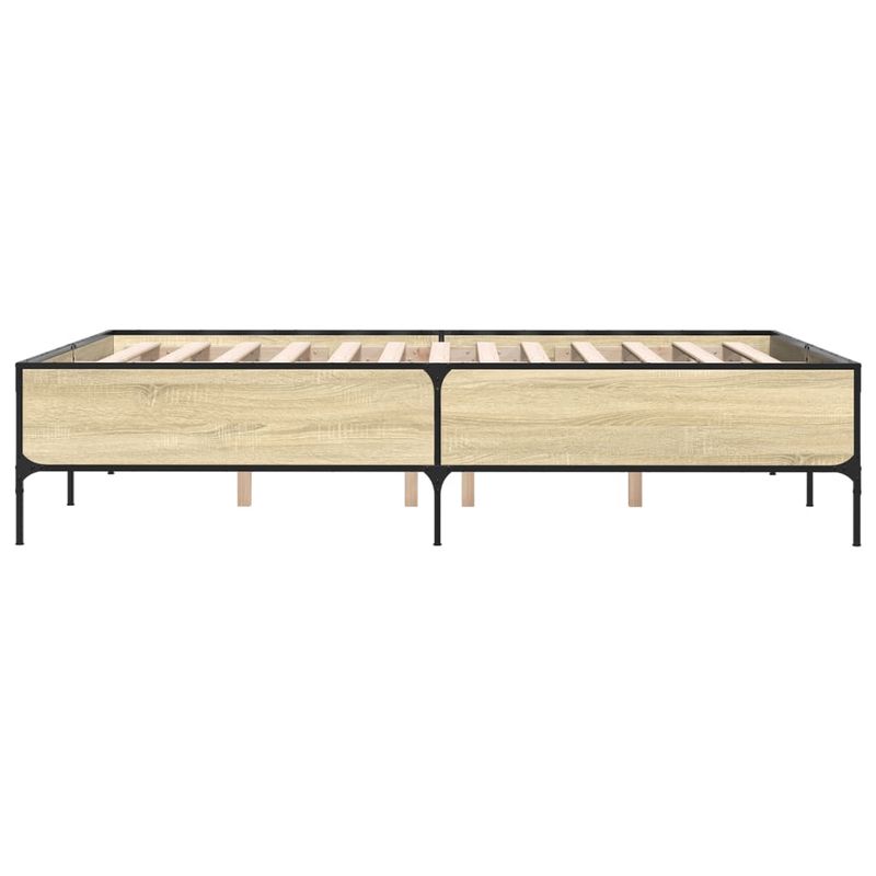Casa si Gradina - Mobilier - Paturi si accesorii - Paturi - Cadru de pat, stejar sonoma, 120x190cm, lemn prelucrat si metal - Infinity.ro