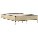Casa si Gradina - Mobilier - Paturi si accesorii - Paturi - Cadru de pat, stejar sonoma, 120x190cm, lemn prelucrat si metal - Infinity.ro