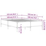 Casa si Gradina - Mobilier - Paturi si accesorii - Paturi - Cadru de pat, stejar sonoma, 120x190cm, lemn prelucrat si metal - Infinity.ro