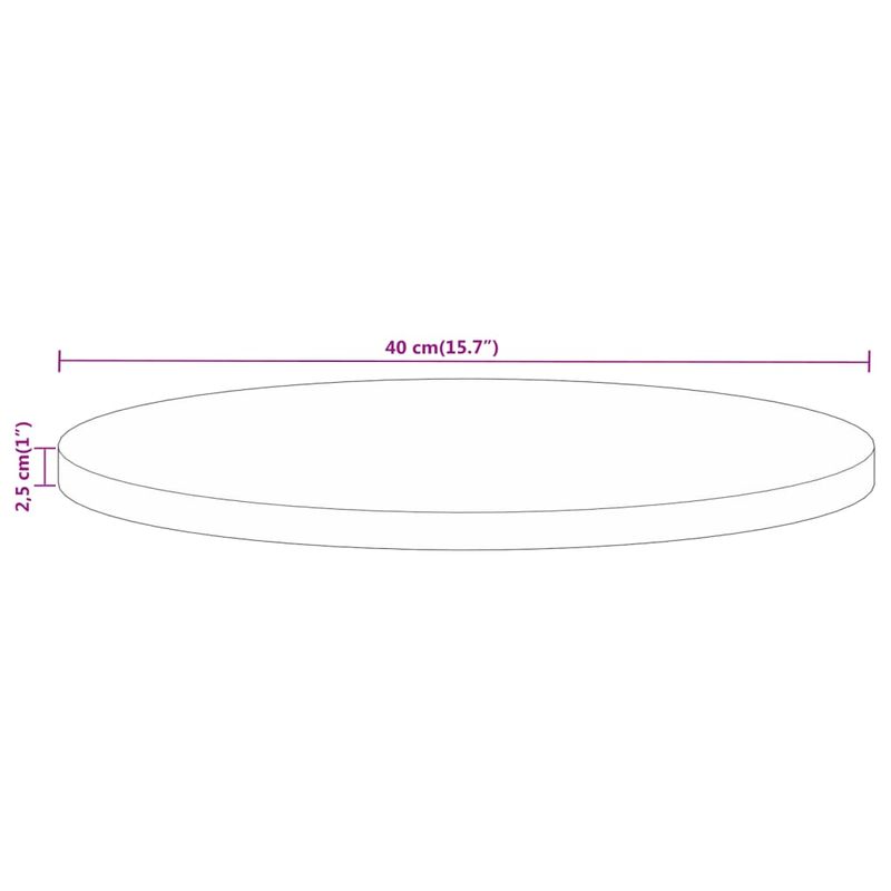 Casa si Gradina/Mobilier/Feronerie si accesorii mobila - Blat de masa rotund, Ø 40x1,5 cm, lemn masiv de mango brut - Infinity.ro
