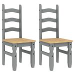 Casa si Gradina - Mobilier - Scaune si fotolii - Scaune - Scaune de bucatarie Corona 2buc. gri 42x47x107cm lemn masiv pin - Infinity.ro