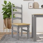 Casa si Gradina - Mobilier - Scaune si fotolii - Scaune - Scaune de bucatarie Corona 2buc. gri 42x47x107cm lemn masiv pin - Infinity.ro
