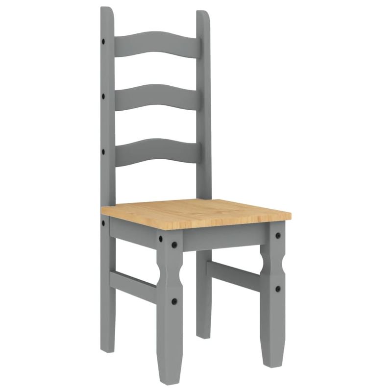 Casa si Gradina - Mobilier - Scaune si fotolii - Scaune - Scaune de bucatarie Corona 2buc. gri 42x47x107cm lemn masiv pin - Infinity.ro