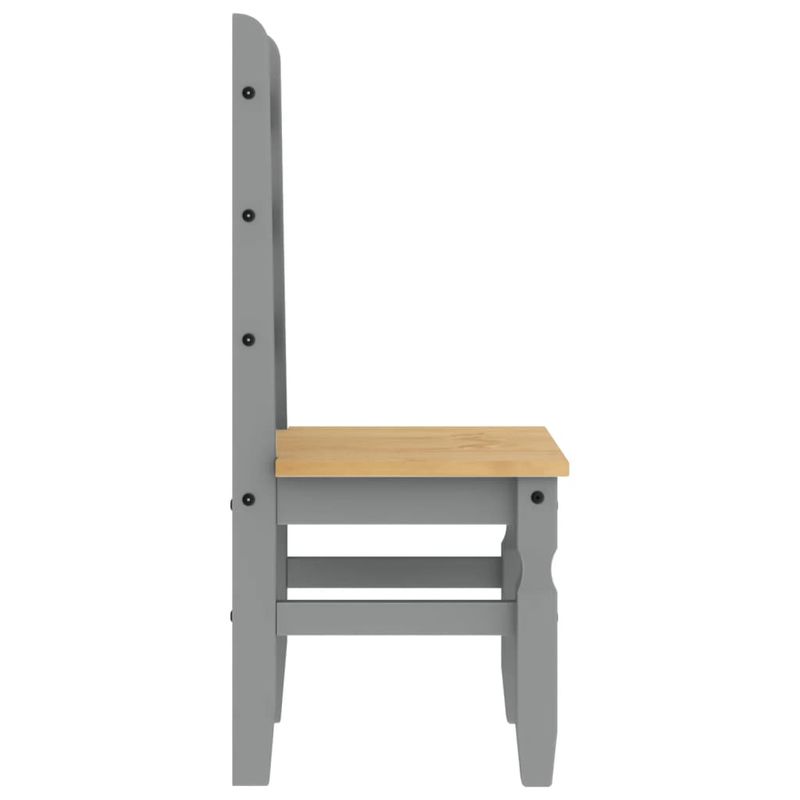 Casa si Gradina - Mobilier - Scaune si fotolii - Scaune - Scaune de bucatarie Corona 2buc. gri 42x47x107cm lemn masiv pin - Infinity.ro