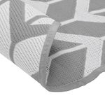 Casa si Gradina - Textile si covoare - Covoare - Covoare casa - Covor de exterior, alb și gri, diametru 120 cm, PP - Infinity.ro