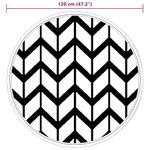 Casa si Gradina - Textile si covoare - Covoare - Covoare casa - Covor de exterior, alb și gri, diametru 120 cm, PP - Infinity.ro