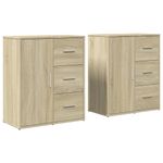Casa si Gradina - Mobilier - Comode si corpuri - Comode - Dulapuri, 2 buc., stejar sonoma, 60x31x70 cm, lemn prelucrat - Infinity.ro