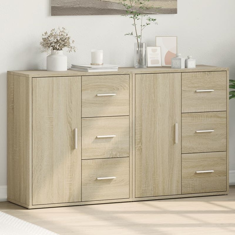 Casa si Gradina - Mobilier - Comode si corpuri - Comode - Dulapuri, 2 buc., stejar sonoma, 60x31x70 cm, lemn prelucrat - Infinity.ro