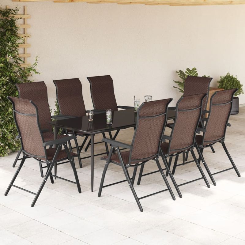 Casa si Gradina - Gradina si terasa - Mobilier exterior - Scaune si sezlonguri gradina - Scaune Rabatabile De Gradina 8 buc., maro, poliratan - Infinity.ro
