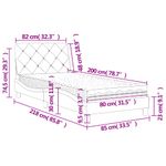 Casa si Gradina - Mobilier - Paturi si accesorii - Paturi - Pat cu saltea, gri inchis, 80x200 cm, catifea - Infinity.ro