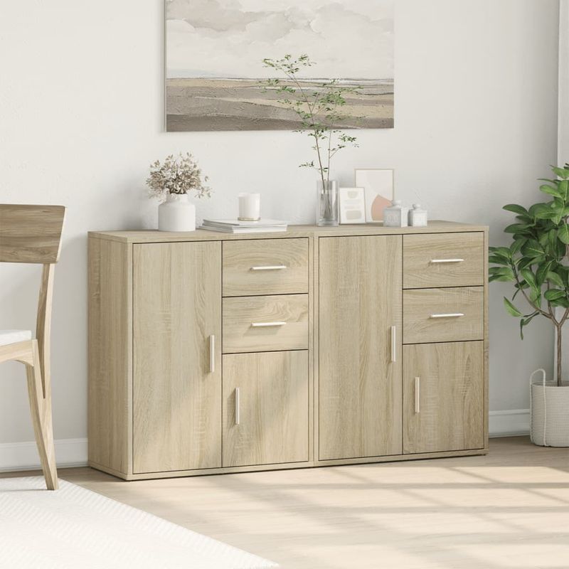Casa si Gradina - Mobilier - Comode si corpuri - Comode - Dulapuri, 2 buc., stejar sonoma, 60x31x70 cm, lemn prelucrat - Infinity.ro