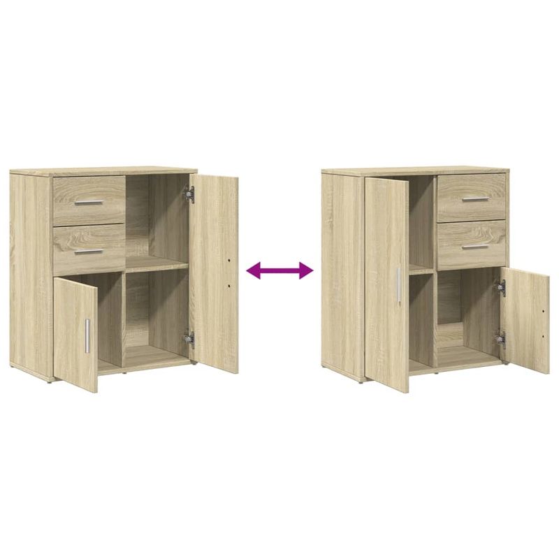 Casa si Gradina - Mobilier - Comode si corpuri - Comode - Dulapuri, 2 buc., stejar sonoma, 60x31x70 cm, lemn prelucrat - Infinity.ro