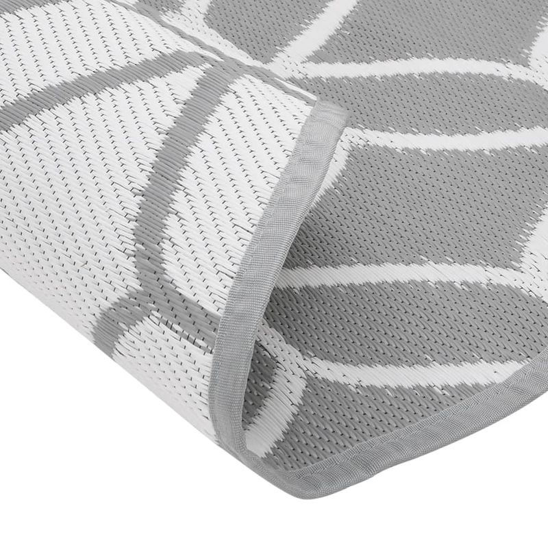 Casa si Gradina - Textile si covoare - Covoare - Covoare casa - Covor de exterior, gri și alb, diametru 160 cm, PP - Infinity.ro