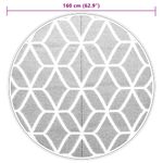 Casa si Gradina - Textile si covoare - Covoare - Covoare casa - Covor de exterior, gri și alb, diametru 160 cm, PP - Infinity.ro