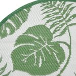 Casa si Gradina - Textile si covoare - Covoare - Covoare casa - Covor de exterior, model de frunze verzi, diametru 200 cm, PP - Infinity.ro