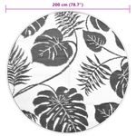 Casa si Gradina - Textile si covoare - Covoare - Covoare casa - Covor de exterior, model de frunze verzi, diametru 200 cm, PP - Infinity.ro