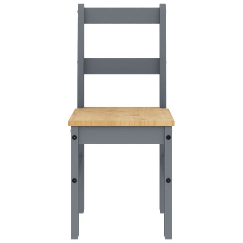 Casa si Gradina - Mobilier - Scaune si fotolii - Scaune - Scaune de bucatarie Panama 2 buc. gri 40x46x90cm lemn masiv pin - Infinity.ro