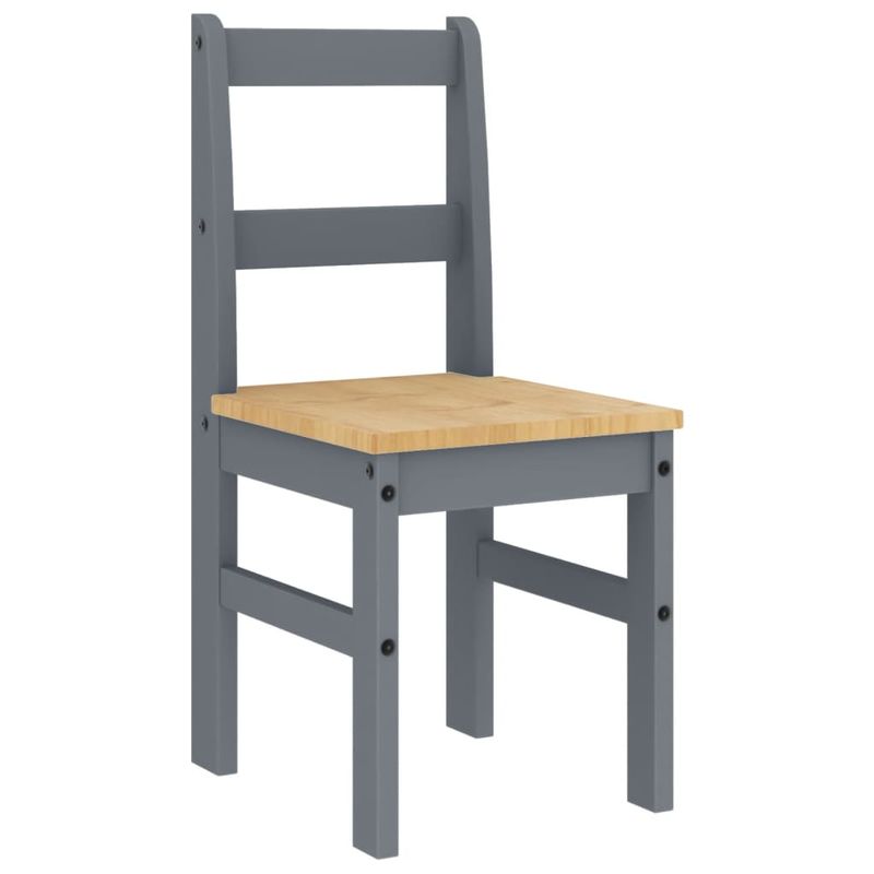 Casa si Gradina - Mobilier - Scaune si fotolii - Scaune - Scaune de bucatarie Panama 2 buc. gri 40x46x90cm lemn masiv pin - Infinity.ro