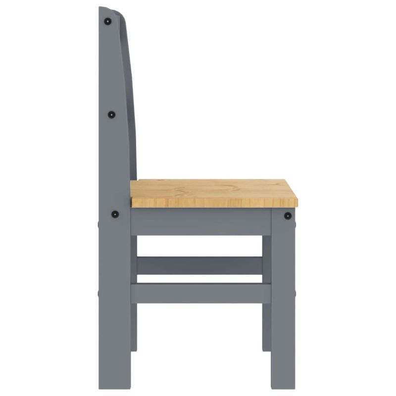 Casa si Gradina - Mobilier - Scaune si fotolii - Scaune - Scaune de bucatarie Panama 2 buc. gri 40x46x90cm lemn masiv pin - Infinity.ro