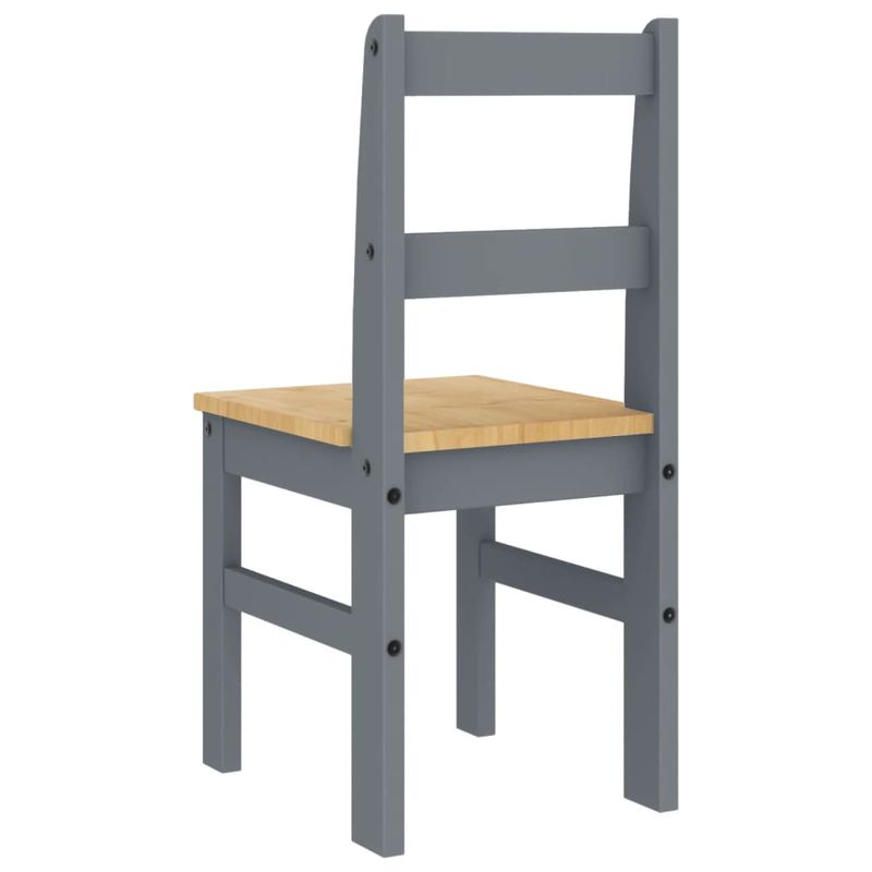 Casa si Gradina - Mobilier - Scaune si fotolii - Scaune - Scaune de bucatarie Panama 2 buc. gri 40x46x90cm lemn masiv pin - Infinity.ro