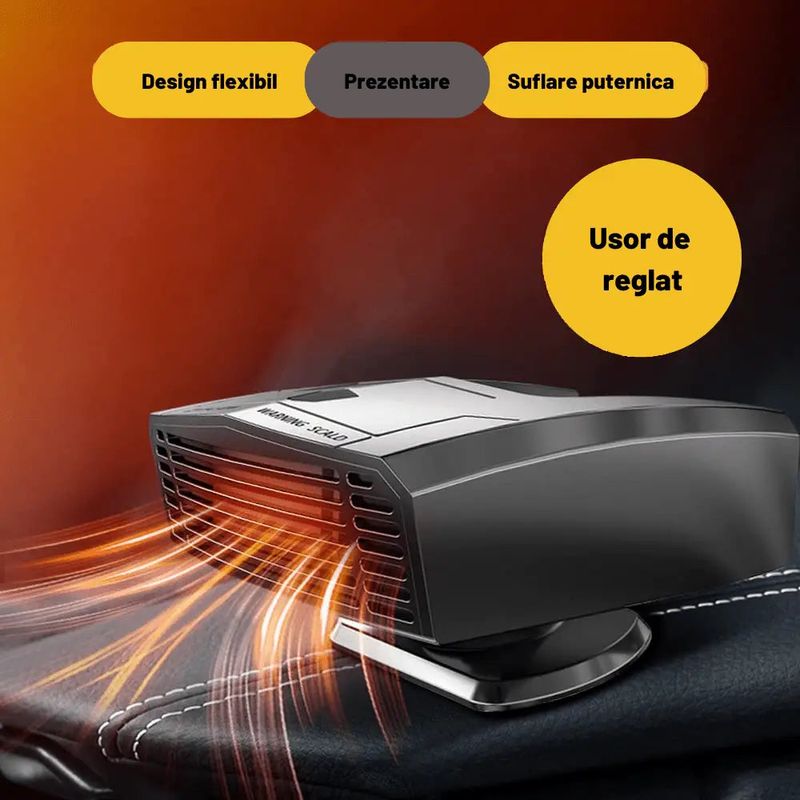 Electronice si Electrocasnice - Climatizare si sisteme de incalzire - Aparate incalzire aer - Aeroterme - Aeroterma Auto 12v Gadgetry, Mod de Inalzire Habitaclu, Dezaburire Parbriz, Culoare Negru - Infinity.ro