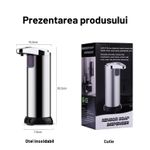 Casa si Gradina - Sanitare - Suporturi si accesorii baie - Dispensere - Dispenser pentru Sapun Lichid cu Senzor de Miscare Infrarosu, 280 ml, Gri Metalizat - Infinity.ro