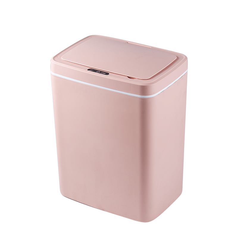 Casa si Gradina - Mobilier - Organizare si depozitare - Cosuri de gunoi - Cos de Gunoi cu Senzor Automat Gadgetry, Capacitate 16L, cu Capac Anti-Miros si o Deschidere/Inchidere Silentioasa - Roz - Infinity.ro