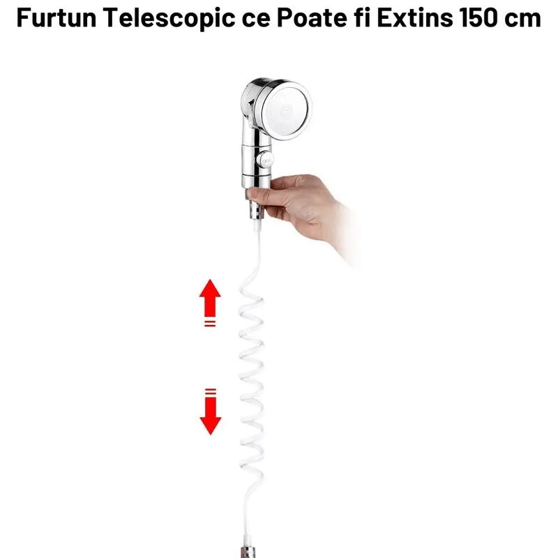 Casa si Gradina - Sanitare - Cazi si cabine de dus - Coloane si seturi de dus - Extensie tip dus cu para pentru robinetul de Chiuveta sau Dus, Suport de perete, Furtun flexibil, Aerator pentru Robinet - Infinity.ro