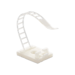 PC, gaming si accesorii - Retelistica - Cabluri si accesorii - Suport plastic ajustabil pentru prindere cabluri, ALB, 25x18 mm, autoadeziv, 100 buc TAA-1-W - Infinity.ro